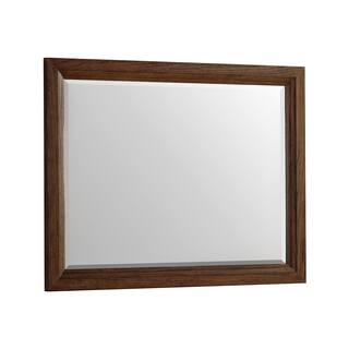 Marlow Solid Red Oak Landscape Mirror, Sable