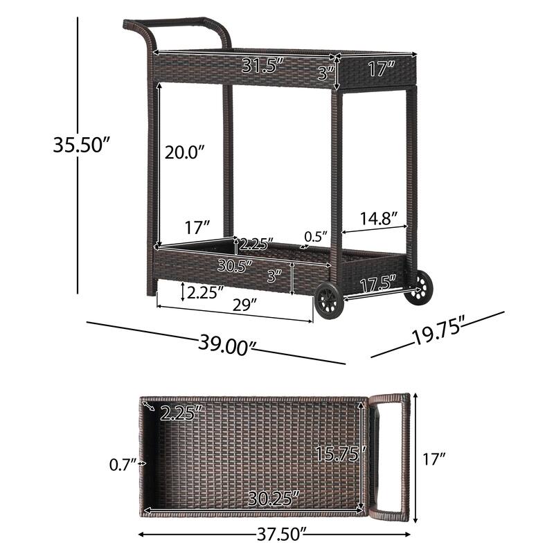 Savona Bar Cart(no include stool)
