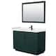 Option Green, Black Trim, Carrara Cultured Marble Top