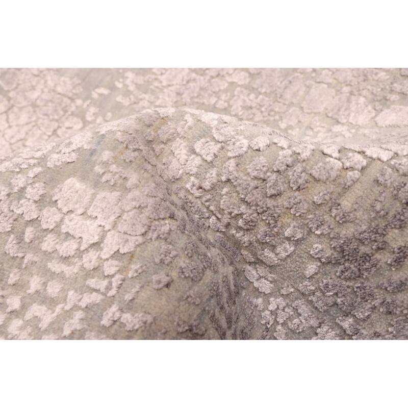 ECARPETGALLERY Hand-knotted Legacy Grey Silk, Wool Rug - 5'9 x 5'10