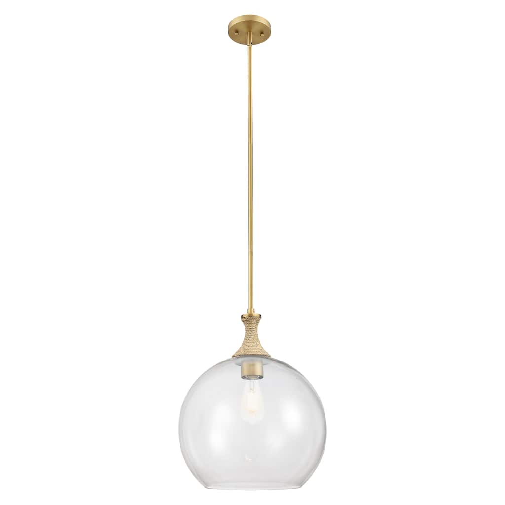 Innovations Lighting Downtown Urban - Astor - 1 Light 14" Rope Detailed Stem Hung Pendant