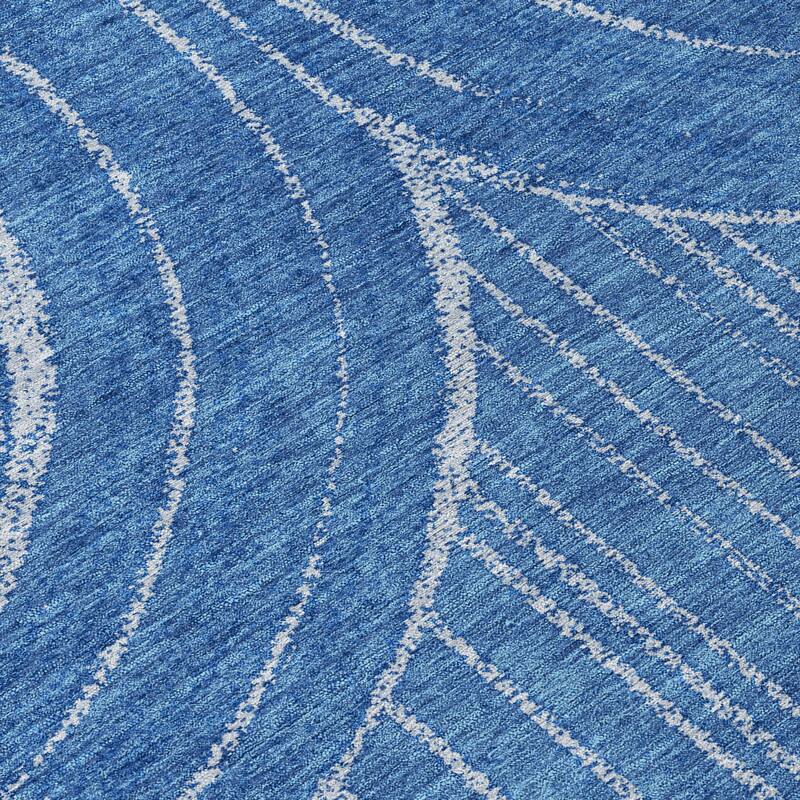 Machine Washable Indoor/ Outdoor Modern Trax Chantille Rug