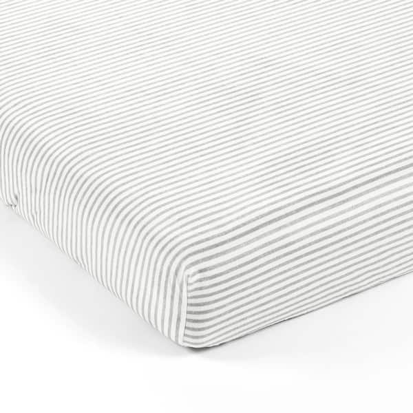 slide 2 of 4, Lush Decor Baby Stripe Soft & Plush Fitted Crib Sheet - 52"x 28" x 9"