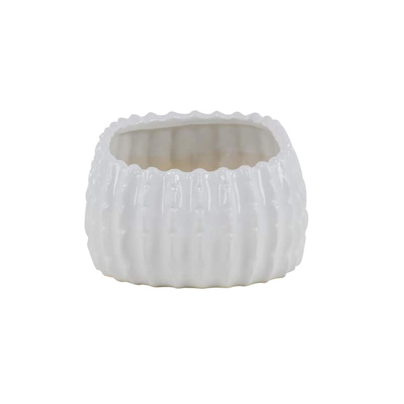 Ceramic Indoor Outdoor Planter - Set of 3 White - Roche River Decor