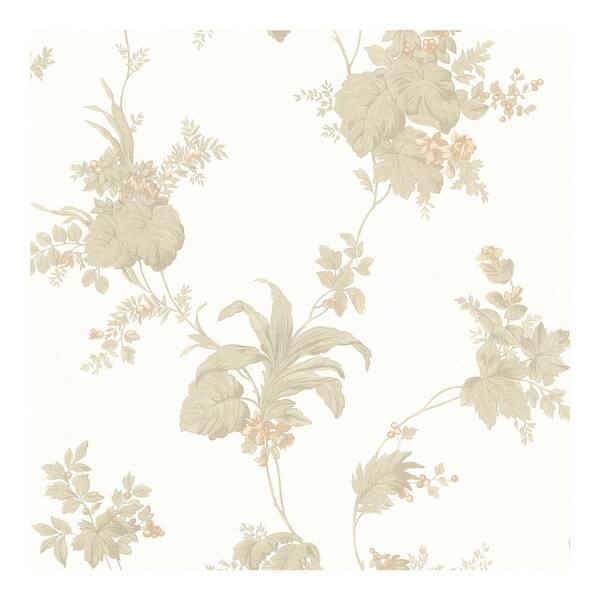 Shop Frond Beige Leaf Trail Wallpaper 396in X 20 5in 0 25in