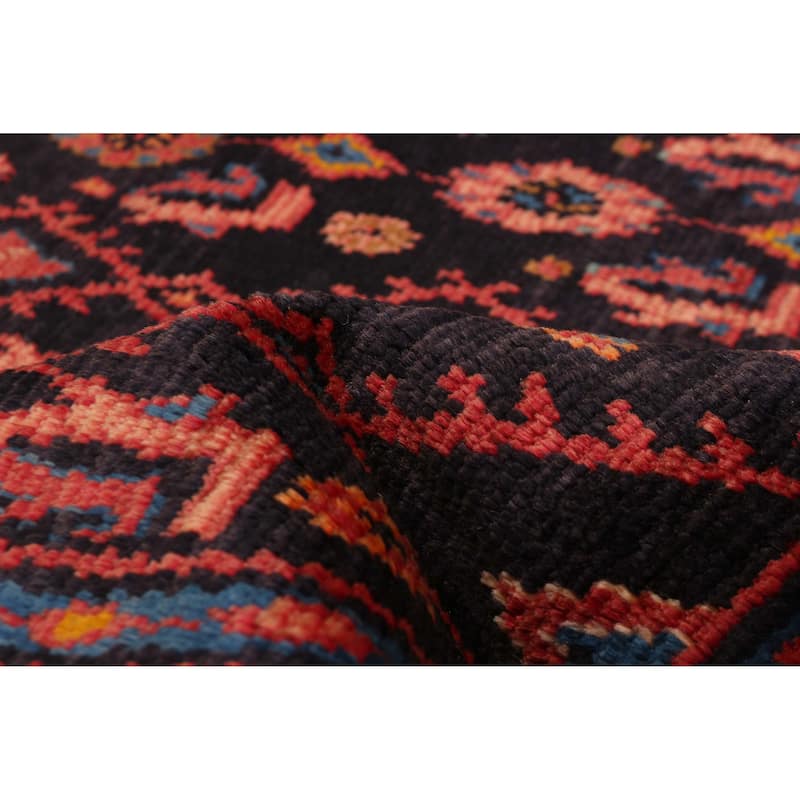 ECARPETGALLERY Hand-knotted Andelz Navy, Red Wool Rug - 3'7 x 5'11