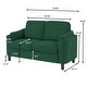 preview thumbnail 29 of 40, 59.06" Loveseat Sofa with Soft Handrest