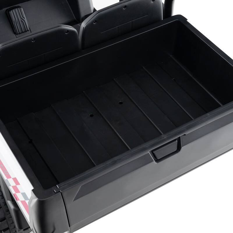 Kids Ride On Golf Cart with Remote 24V Rechargeable Battery USB Music and Sun Awning - 53.5" × 28" × 45" (L x W x H)