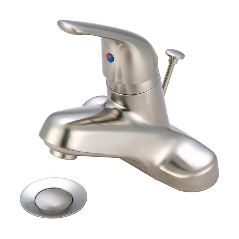 Olympia Faucets Elite 1.2 GPM Centerset Bathroom Faucet with Metal - Brushed Nickel