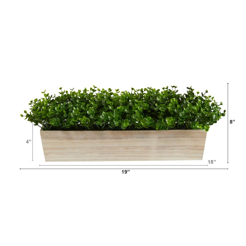 19" Eucalyptus Artificial Plant in Decorative Planter - 4"