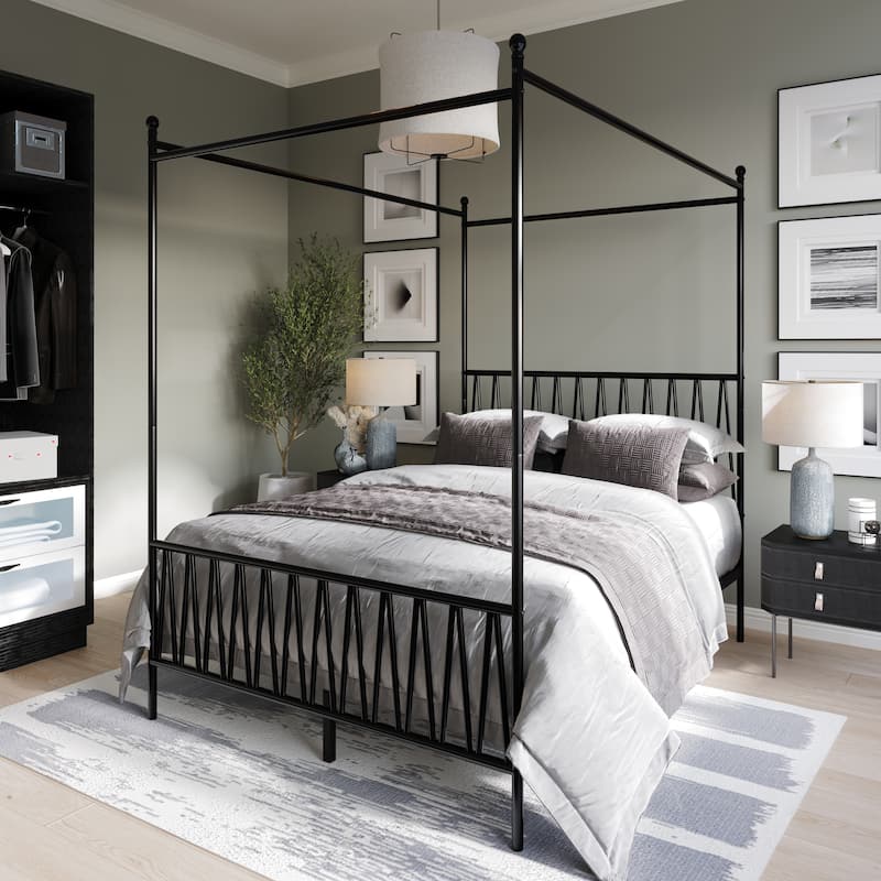Clayfell Dallas Metal Canopy Bed