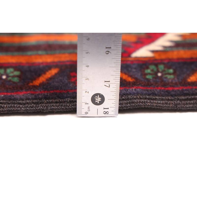 ECARPETGALLERY Hand-knotted Teimani Dark Navy Wool Rug - 3'10 x 6'5