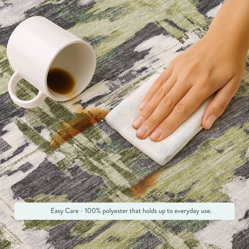 Machine Washable Indoor/ Outdoor Casual Fowler Chantille Rug