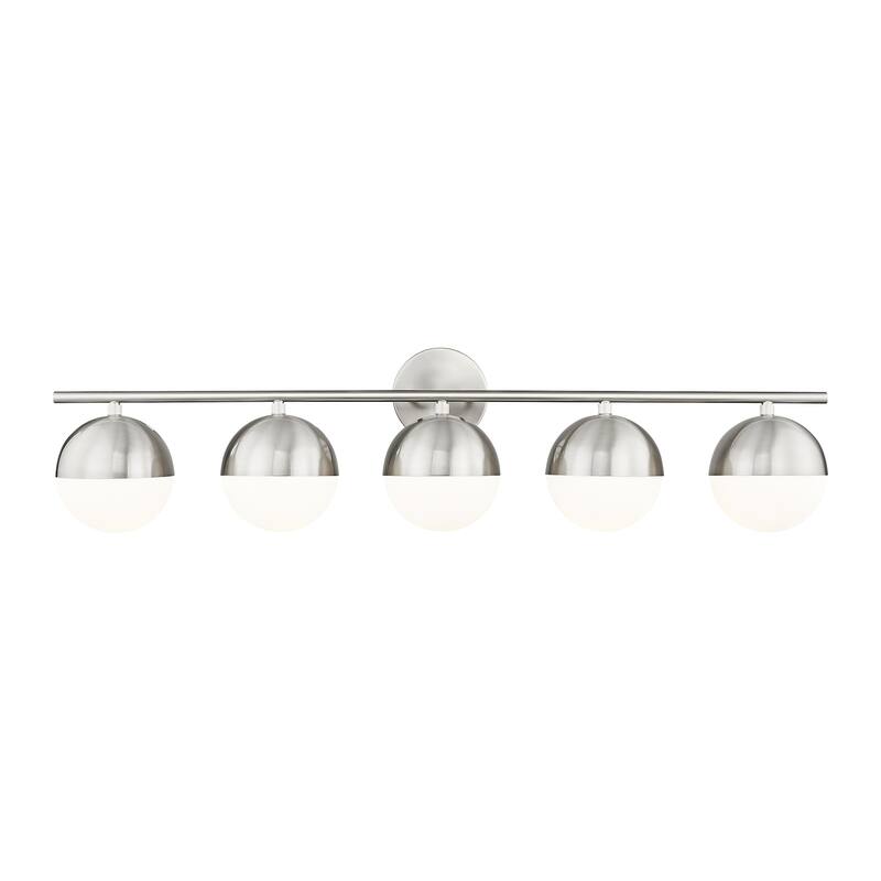 Z-Lite 7517-5V Realm Sphere 5 Light 40" Wide Vanity Light - Brushed Nickel