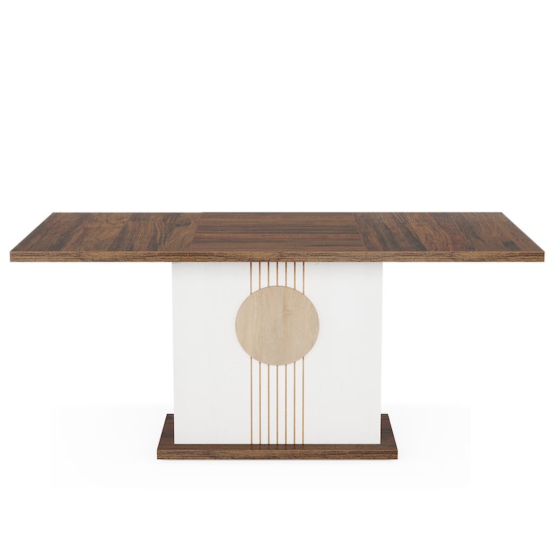 Wooden Dining Table, Kitchen Dinner Table, Dining/Living Room Accent Dinner Table Family Gathering Table