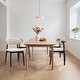 preview thumbnail 2 of 27, Modern Solid Wood Dining Chair with Upholstered Seat by GDFStudio Beige - Set of 4