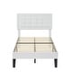 preview thumbnail 11 of 58, VECELO Tufted Upholstered Kids Bed with Adjustable Headboard,Twin Size Bed Set of 2