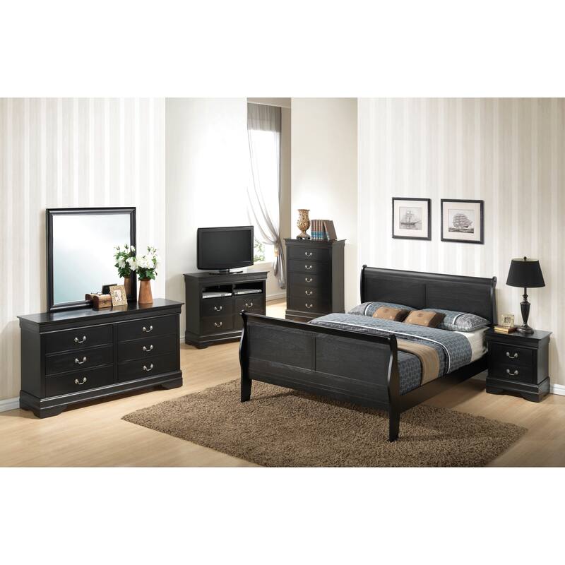 Full Size Traditional Platform Bed with Durable Particle Board Construction and Easy Assembly