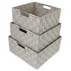 preview thumbnail 10 of 11, Storage Box Woven Basket Bin Container Tote Cube Organizer Shelf Organizer with Built-in Carry Handles