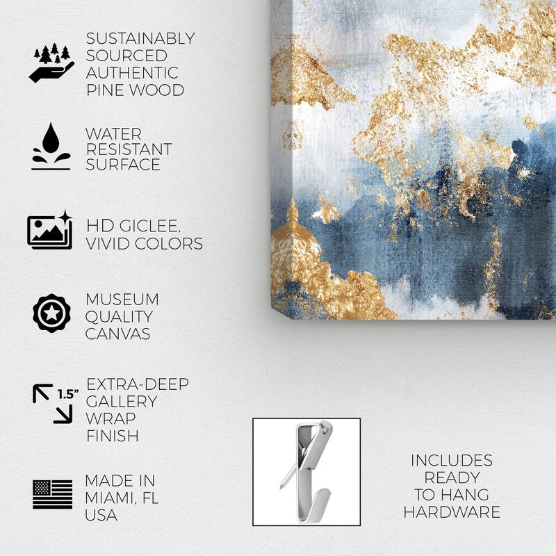 Wynwood Studio Abstract Eight Days a Week DIPTYCH Blue and Modern & Contemporary Wall Art Canvas Print