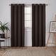 preview thumbnail 28 of 39, Porch & Den Boosalis Sateen Twill Blackout Curtain Panel Pair 84 Inches - Espresso