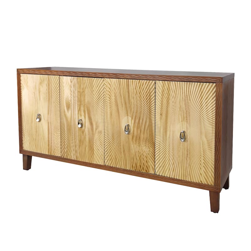 Accent Cabinet 4 Door Storage Cabinet Dining Sideboard