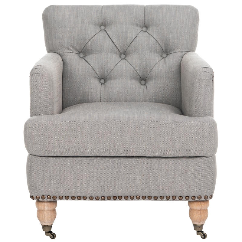 SAFAVIEH Tori Antiqued Tufted Club Chair - 28" x 34.4" x 32.7". - 28"W x 34"D x 33"H