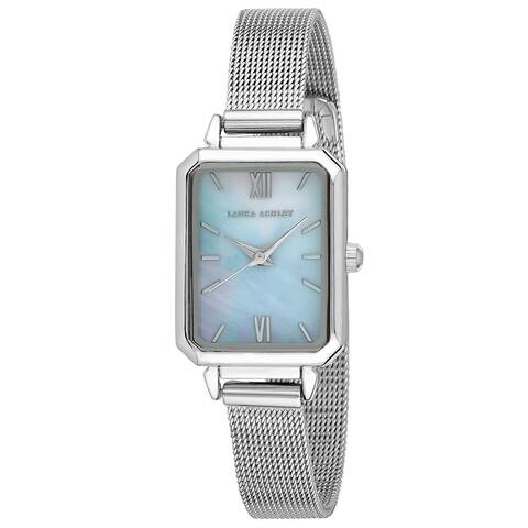 Laura Ashley Women's Mother Of Pearl Dial Mesh Strap Watch - 5 Colors Available