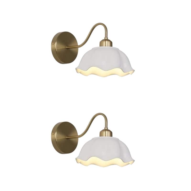 2 Pack bulb lights bronze light fixture glass, metal wall lights