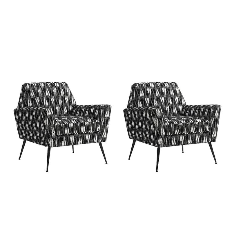 Silas Modern Armchair with Metal Legs set of 2 by HULALA HOME
