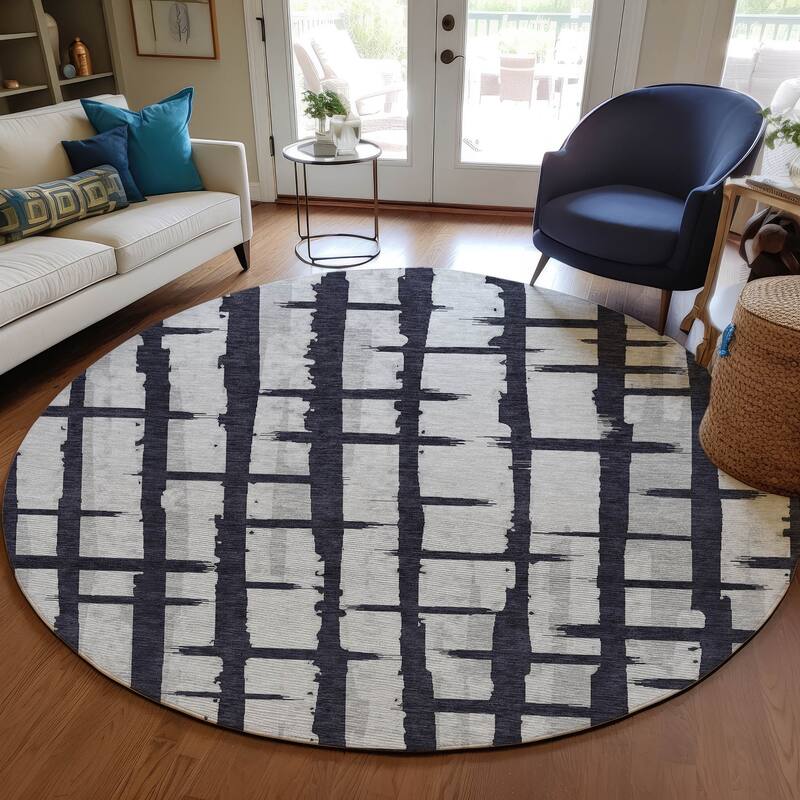 Machine Washable Indoor/ Outdoor Chantille Contemporary Rug