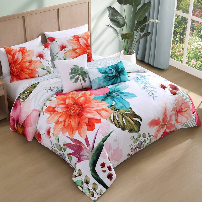 Bebejan Eden's Embrace 100% Cotton Sateen 5 Piece Reversible Comforter Set