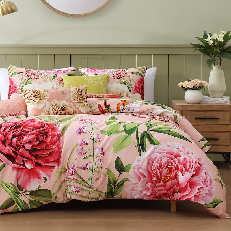 Bebejan Spring Forever 100% Cotton Sateen 5 Piece Reversible Comforter Set