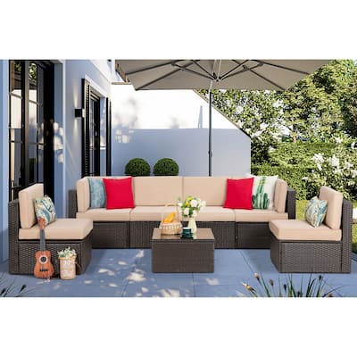 Futzca 7 Pieces Outdoor Patio Furniture Sets
