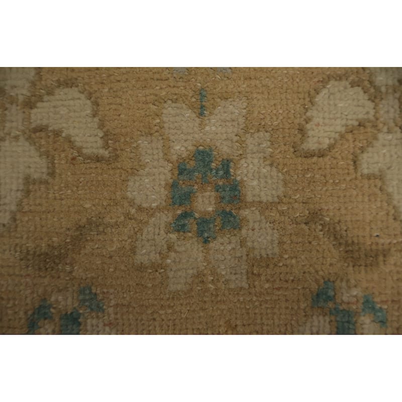 Hand Knotted Oriental 100% Wool Carpet Traditional All-Over Brown Ziegler Area Rug - 2' 11'' X 1' 11''