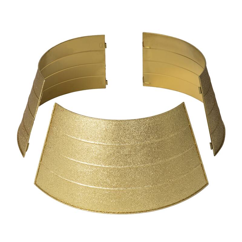 Glitzhome Luxury Metal Gold Shining Glitter Christmas Tree Collars
