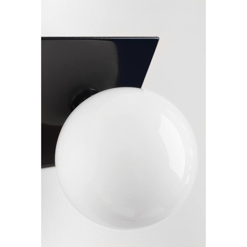 Porch & Den Briles Opal Glossy Glass Bath Bracket