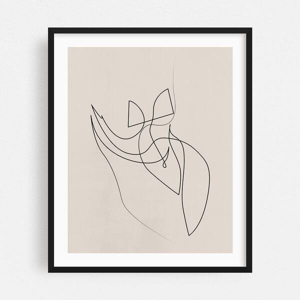 piquancy pastel Line Drawings Abstract Feminine Nude Art Print/Poster ...