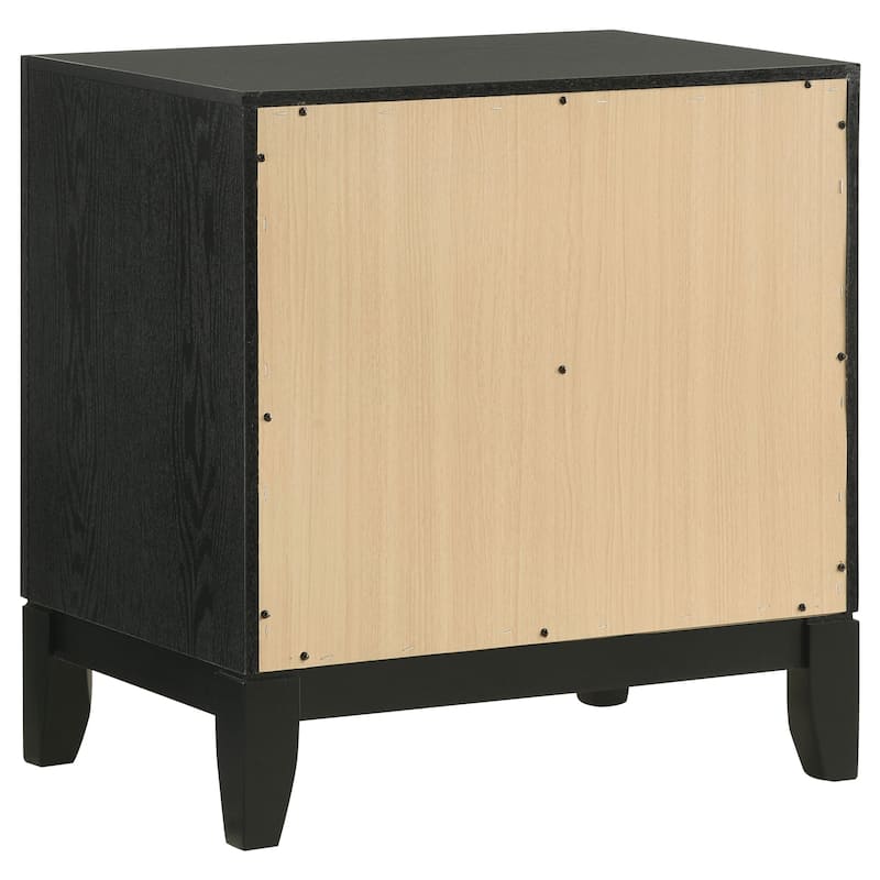 Valencia Transitional 2-drawer Nightstand Black