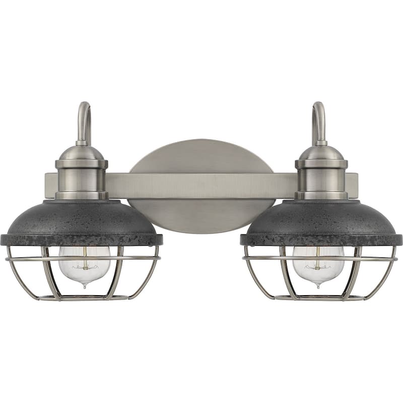 Sandpiper 2-Light Bathroom Vanity Light in Antique Polished Nickel - Antique Polished Nickel