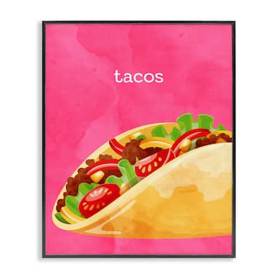 Stupell Tacos Mexican Cuisine Framed Giclee Art Design By Kim Allen