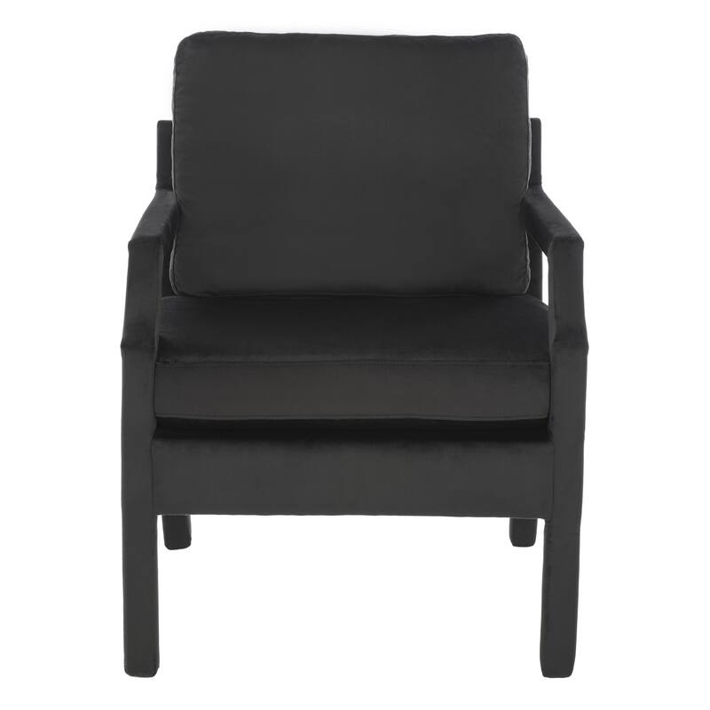 SAFAVIEH Genoa Upholstered Velvet Arm Chair - 25.8" W x 29.1" L x 35" H