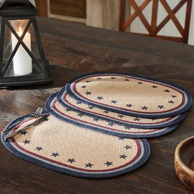 My Country Oval Placemat Stencil Stars 10x15