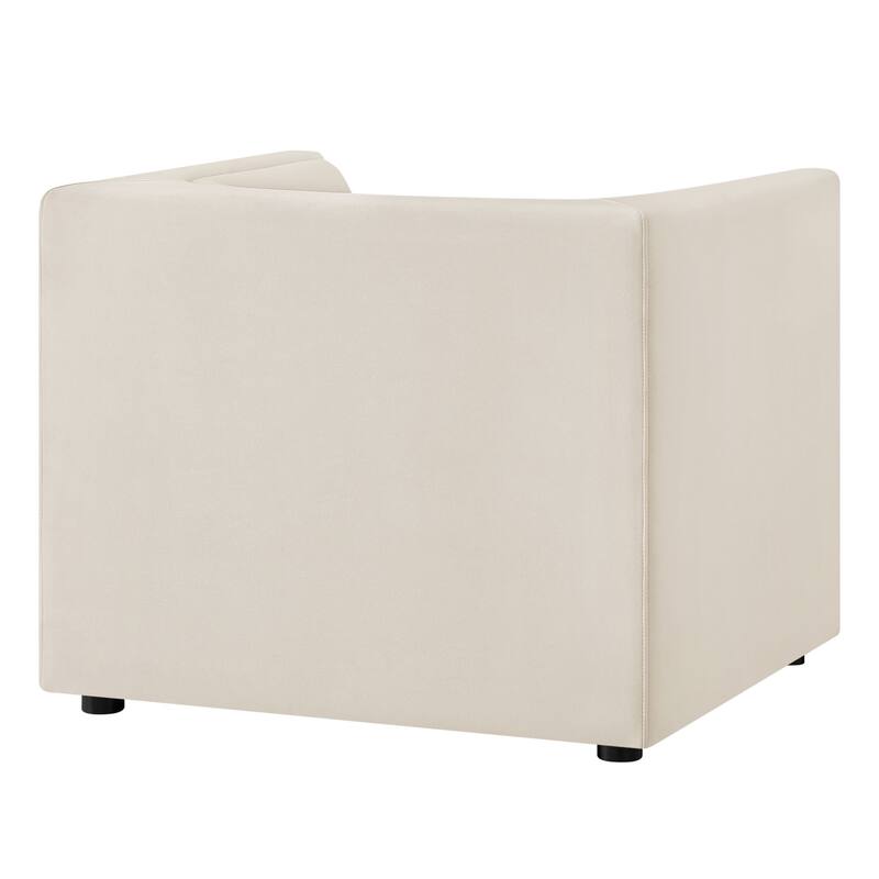 Hilda Curved Back Performance Velvet Armchair