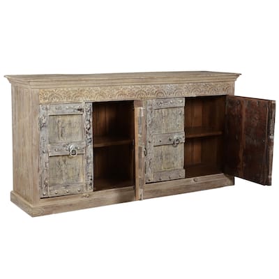 Timbergirl Solid Wood Sideboard Buffet with 4 Doors - 89