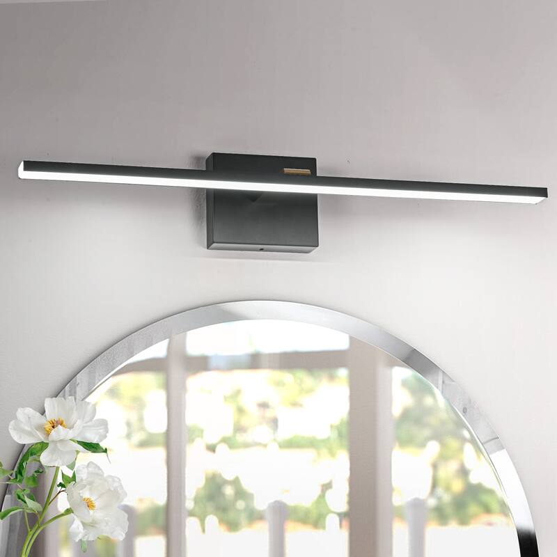 Minimalist Linear LED Vanity Light Dimmable Wall Sconce Light Bar - Black Gold