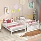 preview thumbnail 8 of 9, Convertible to 2 Full Size Platform Bunk Bed with Ladder Trundle and Safety Rail,Grey
