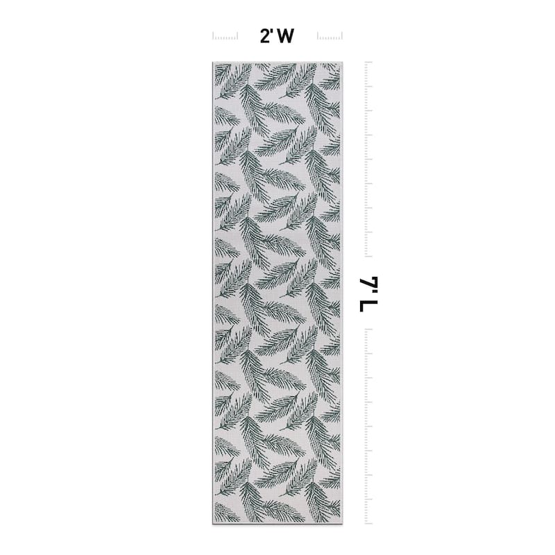 World Rug Gallery Nature Inspired Floral Indoor/Outdoor Area Rug