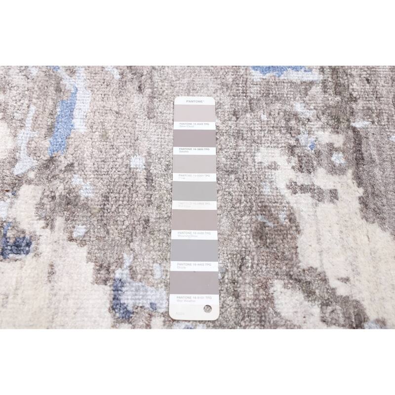 ECARPETGALLERY Hand-knotted Alma Grey Rug - 9'0 x 11'11