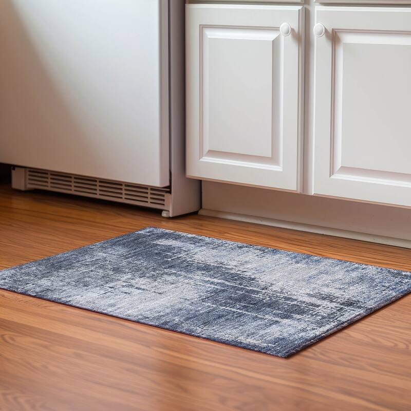 Premium Washable Super Soft Abstract Ombre Mayfield Rug - Navy - 1' 8" x 2' 6" - Rectangle